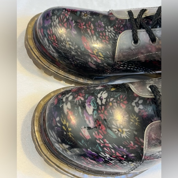 Dirty Laundry Roadie Floral Rubber Rain Combat Lace Up Boots Women’s Size 9 - Picture 7 of 16